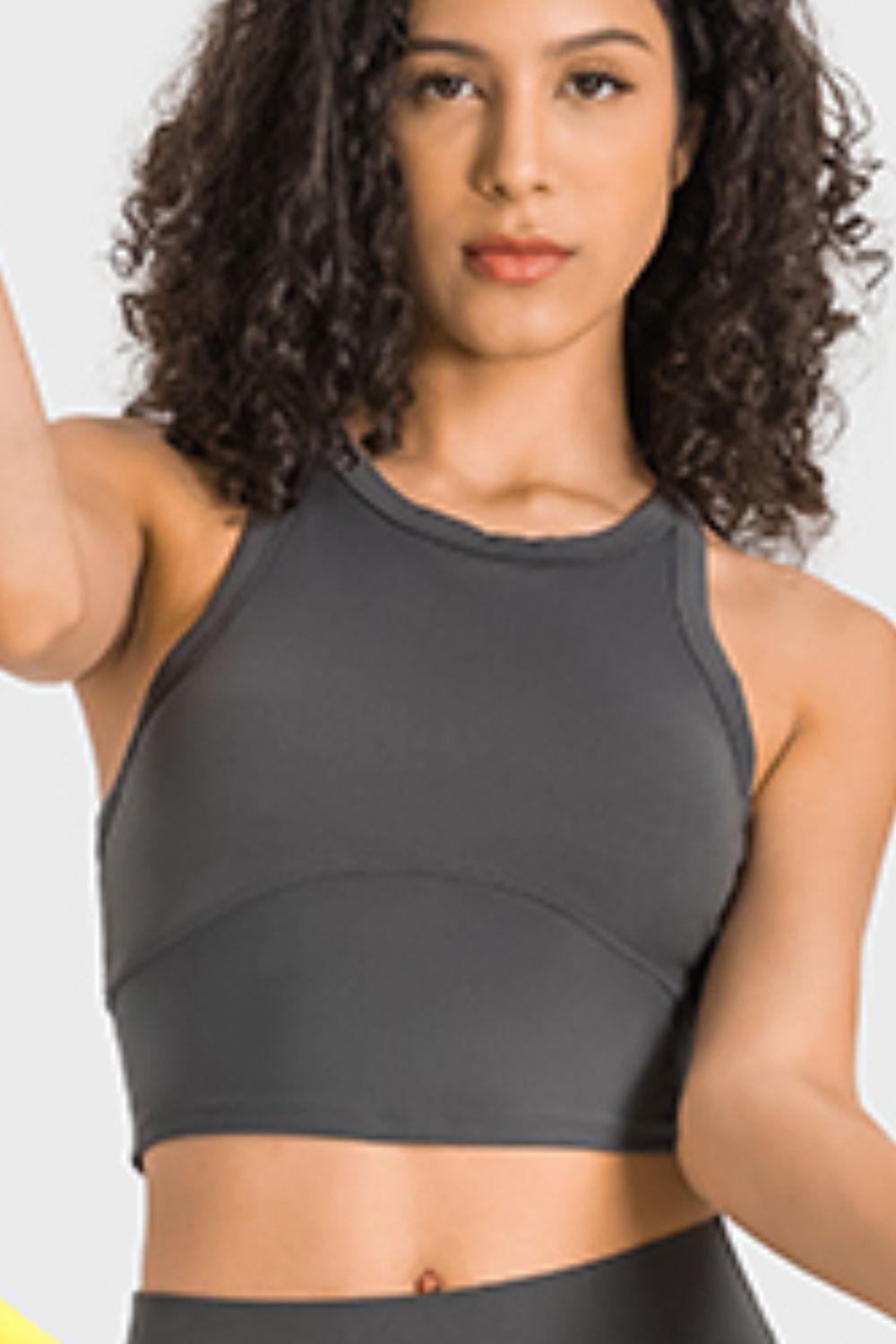 Millennia Racerback Cropped Sports Tank - Curated by tt