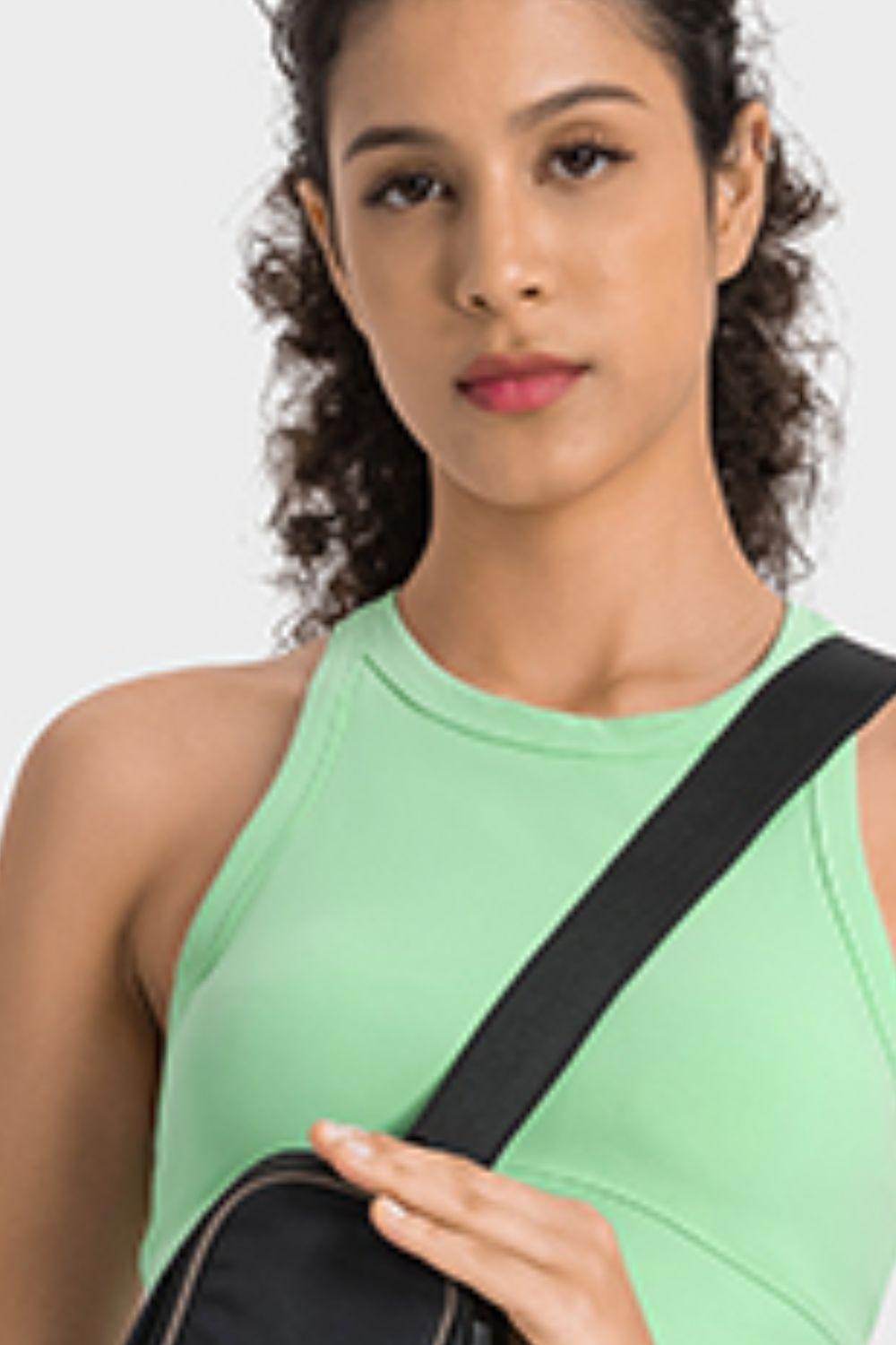 Millennia Racerback Cropped Sports Tank - Curated by tt