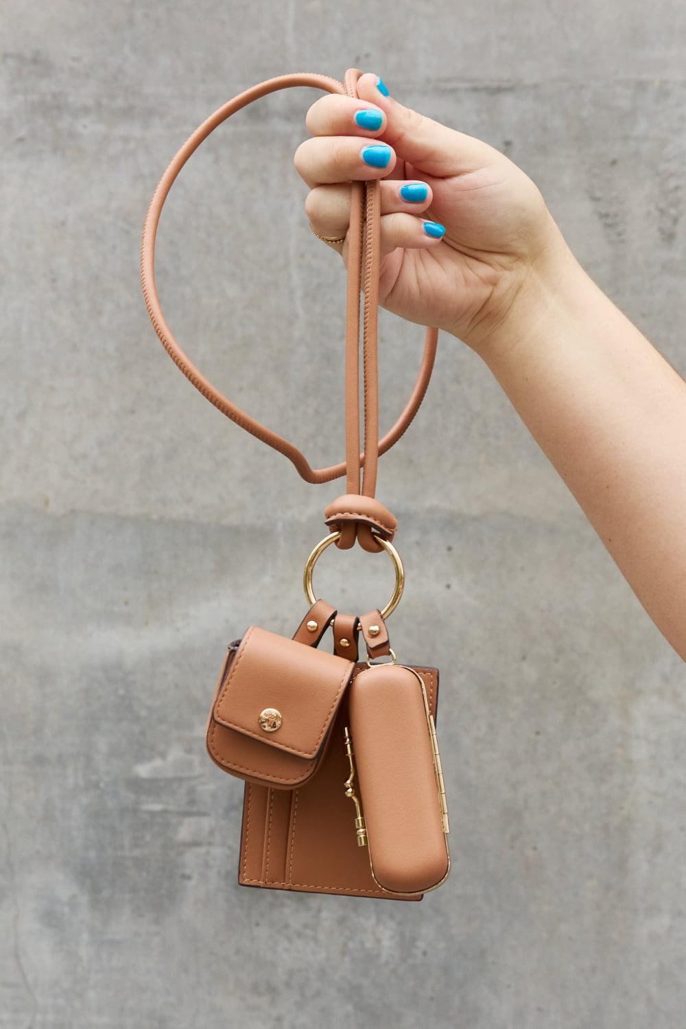 Faux Leather 3-Piece Lanyard Set - Curated by tt