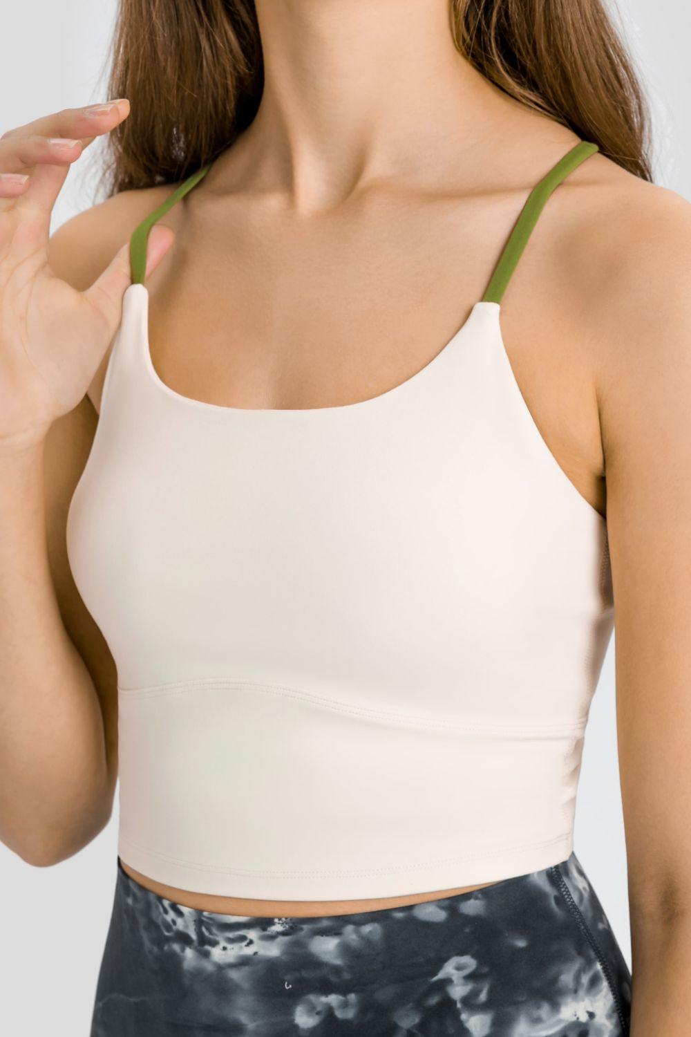 Millennia Crisscross Back Scoop Neck Sports Cami - Curated by tt
