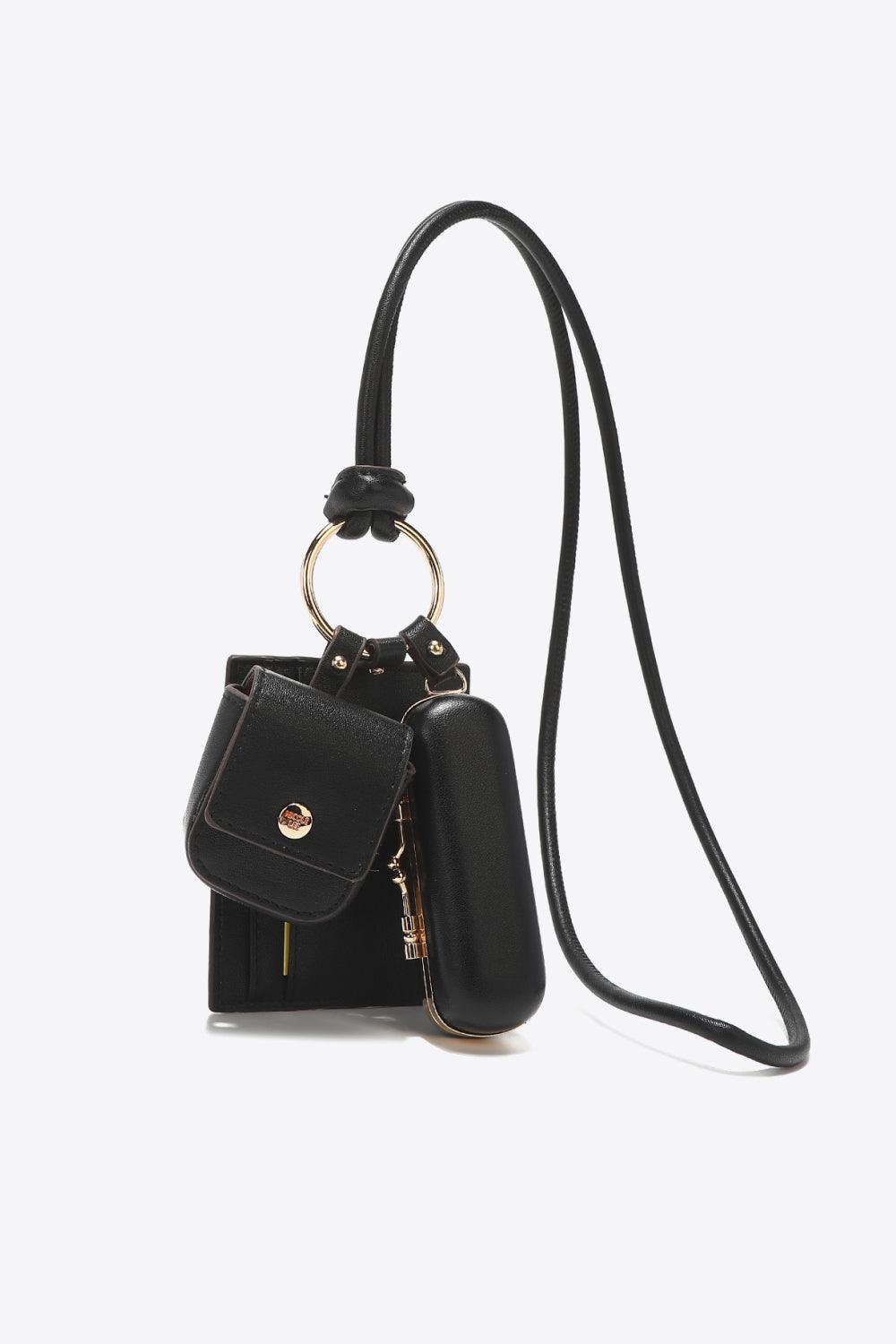 Faux Leather 3-Piece Lanyard Set - Curated by tt