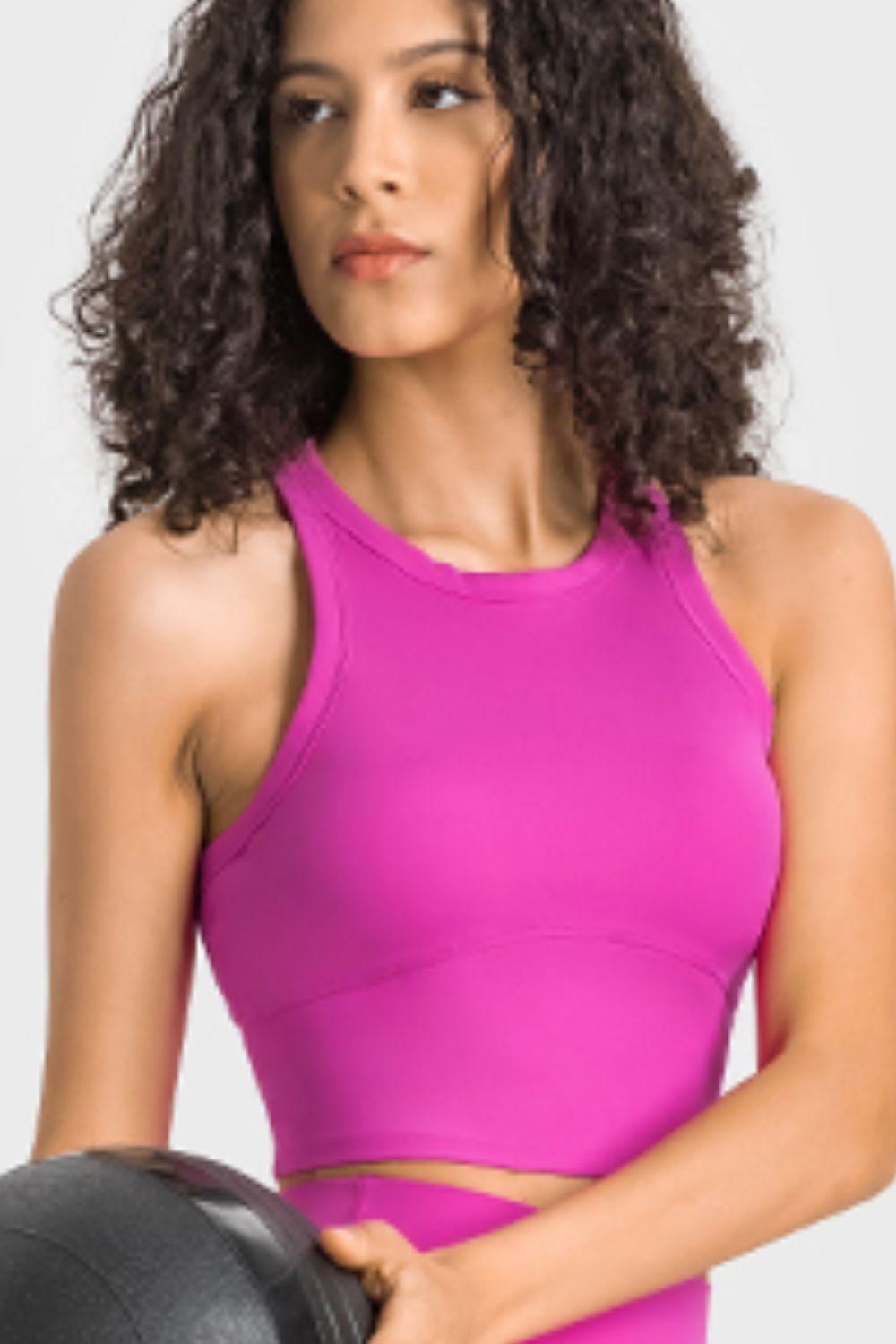 Millennia Racerback Cropped Sports Tank - Curated by tt