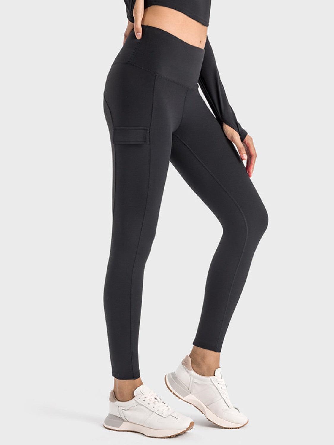 Millennia Wide Waistband Sports Leggings - Curated by tt