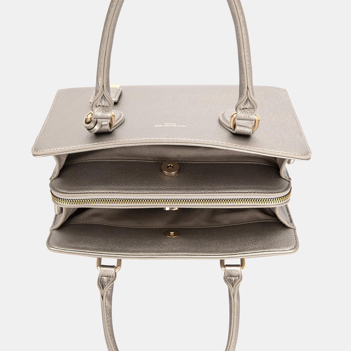 Faux Leather Handbag - Curated by tt