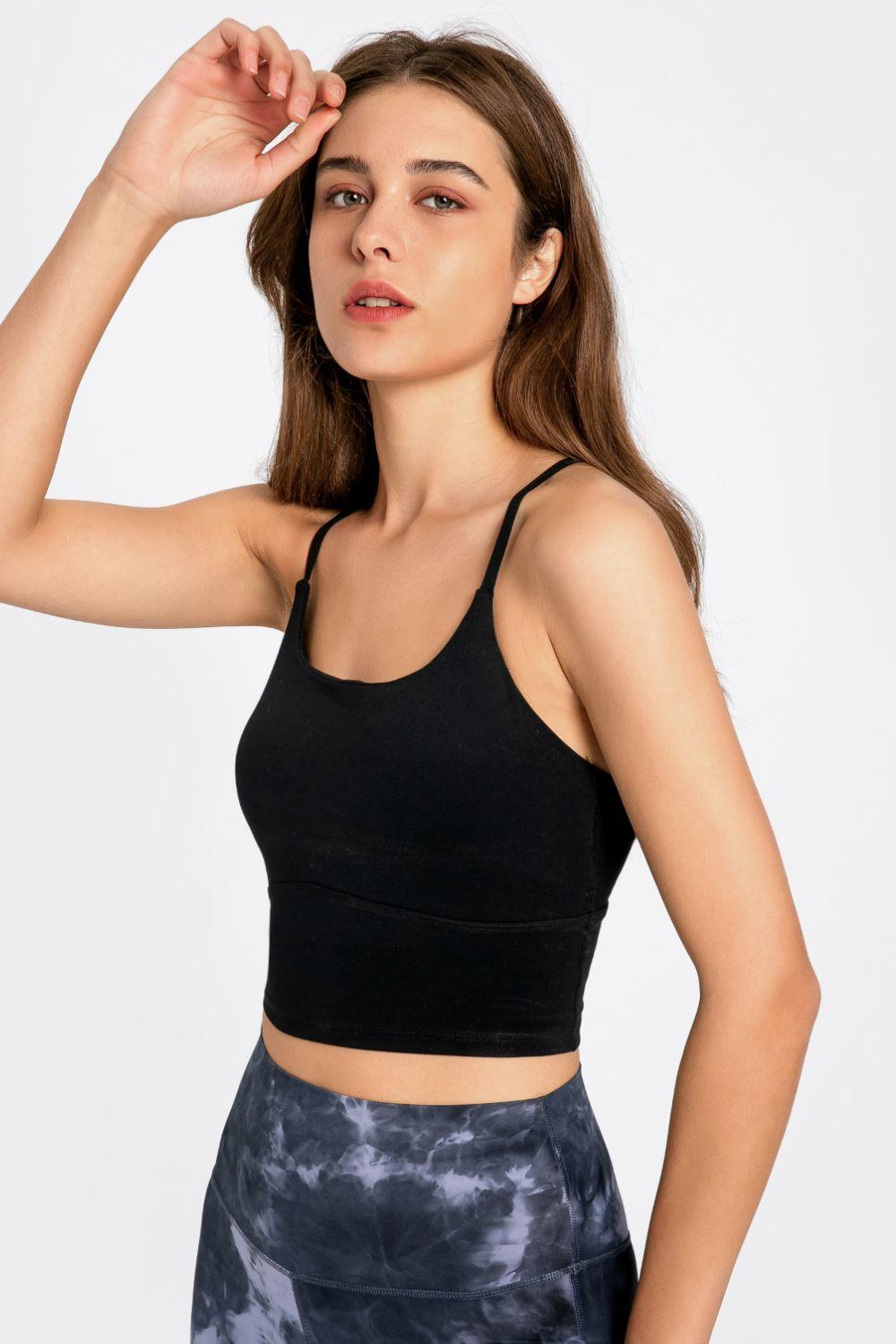 Millennia Crisscross Back Scoop Neck Sports Cami - Curated by tt