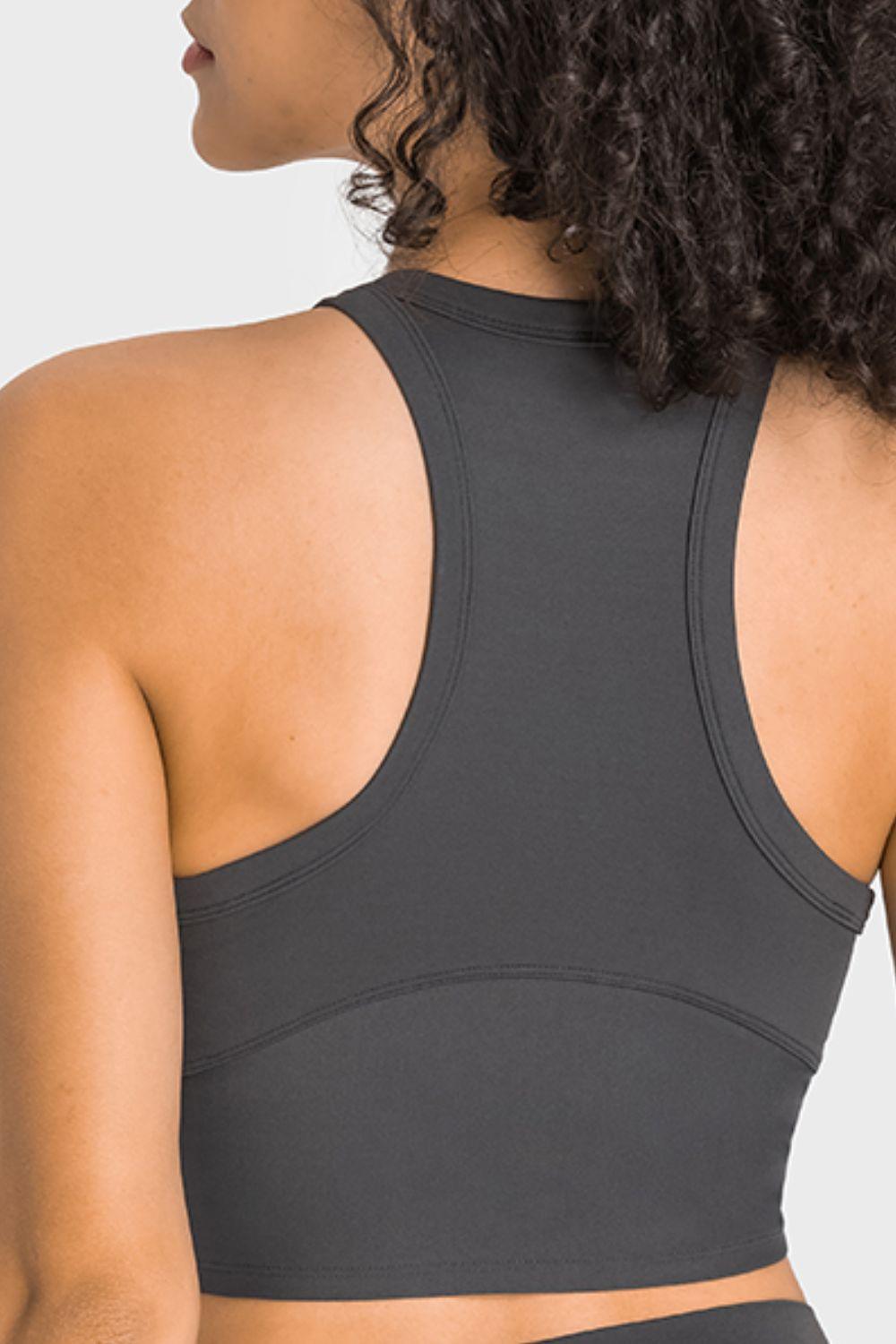 Millennia Racerback Cropped Sports Tank - Curated by tt