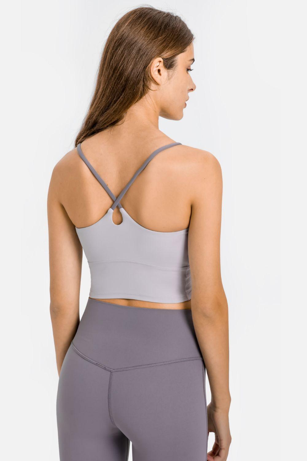 Millennia Crisscross Back Scoop Neck Sports Cami - Curated by tt