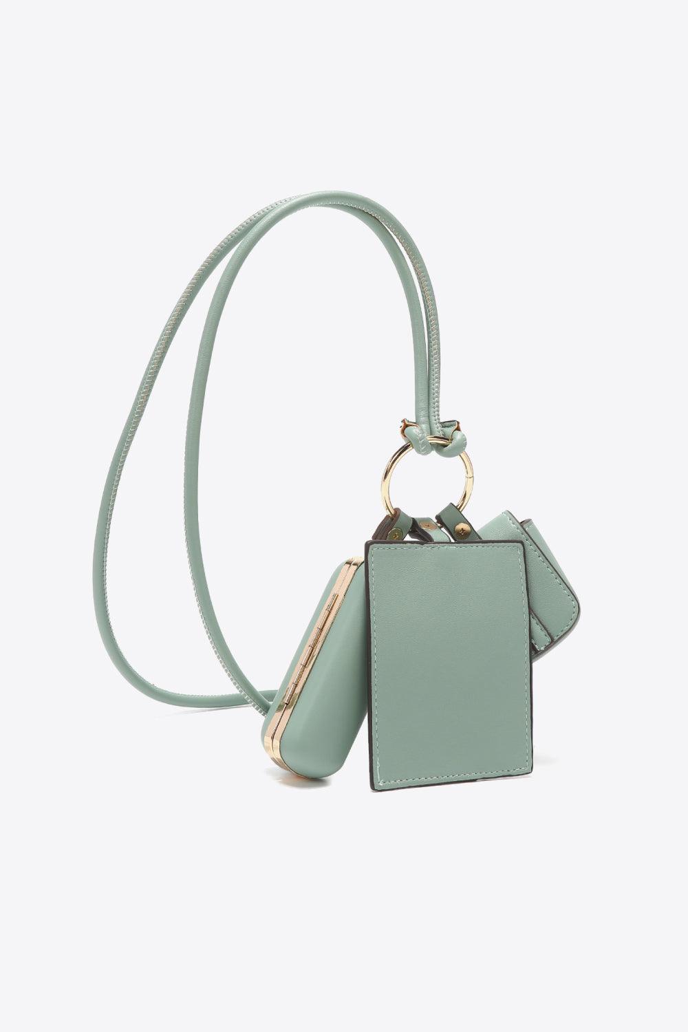 Faux Leather 3-Piece Lanyard Set - Curated by tt