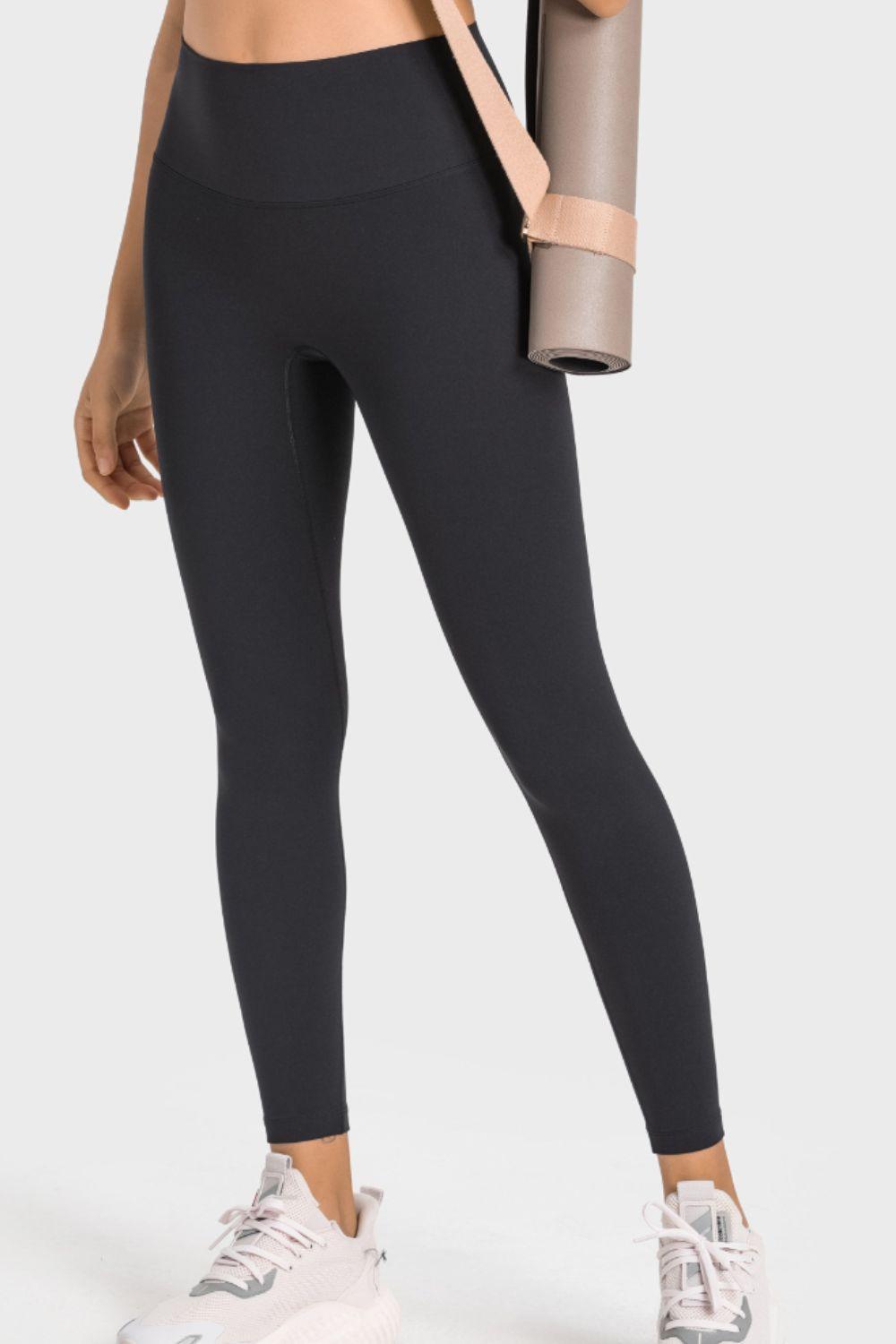 Millennia High-Rise Wide Waistband Yoga Leggings - Curated by tt
