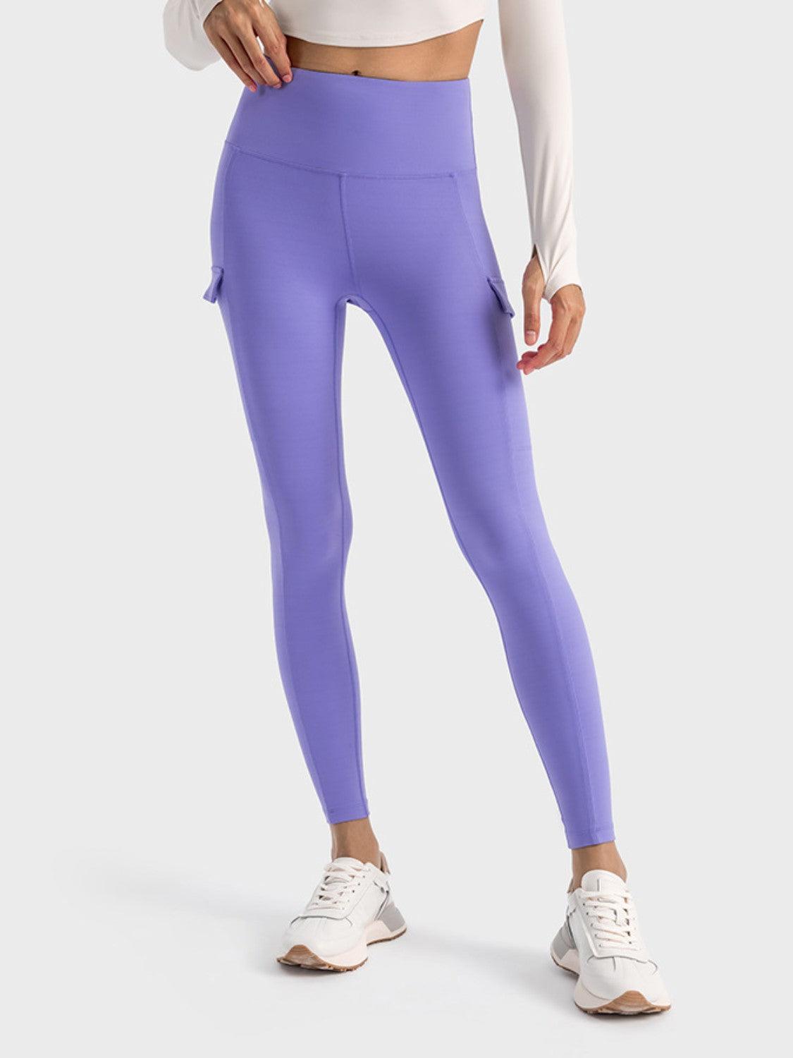 Millennia Wide Waistband Sports Leggings - Curated by tt