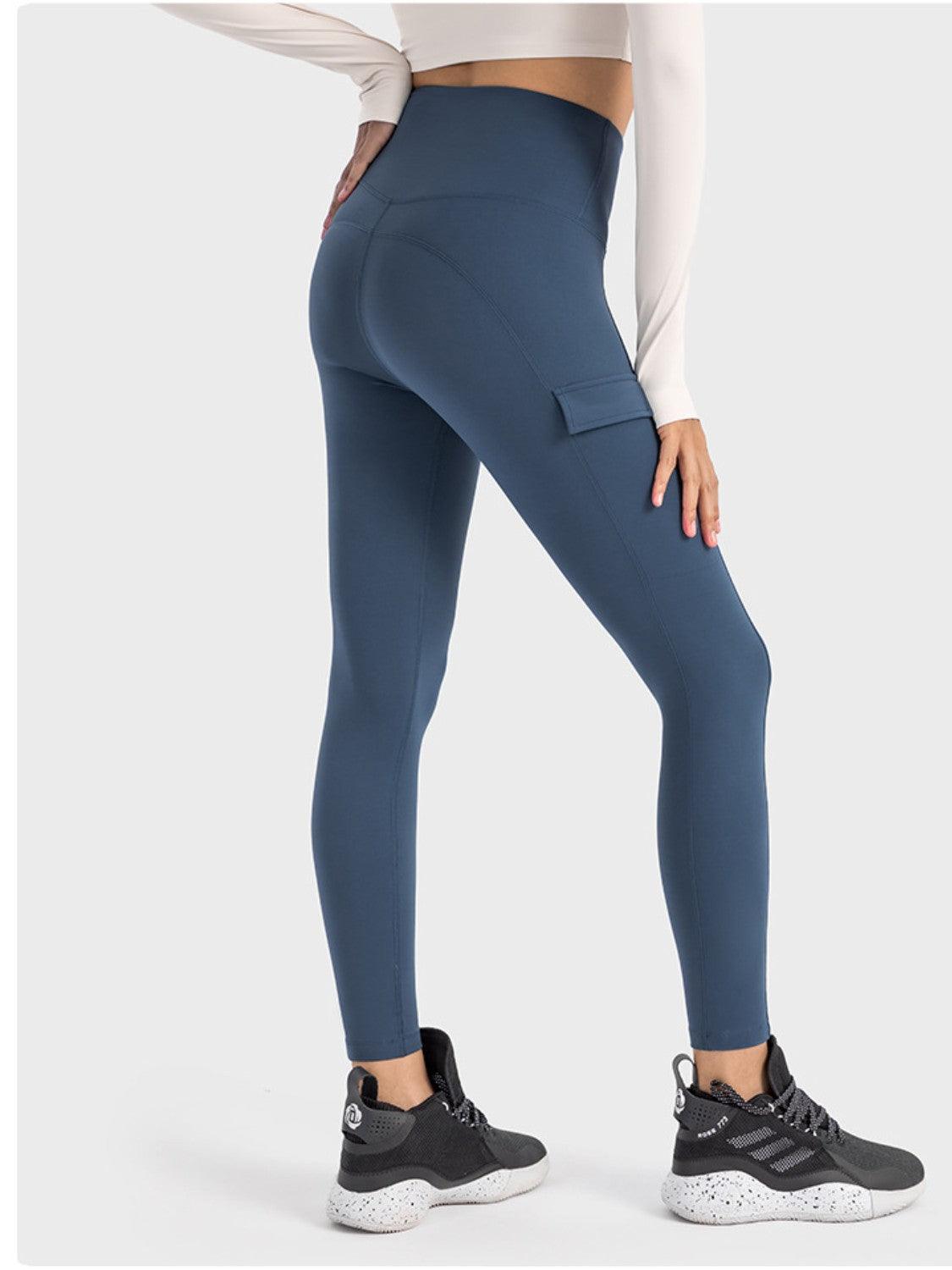 Millennia Wide Waistband Sports Leggings - Curated by tt