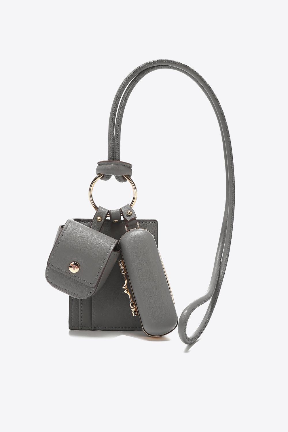 Faux Leather 3-Piece Lanyard Set - Curated by tt