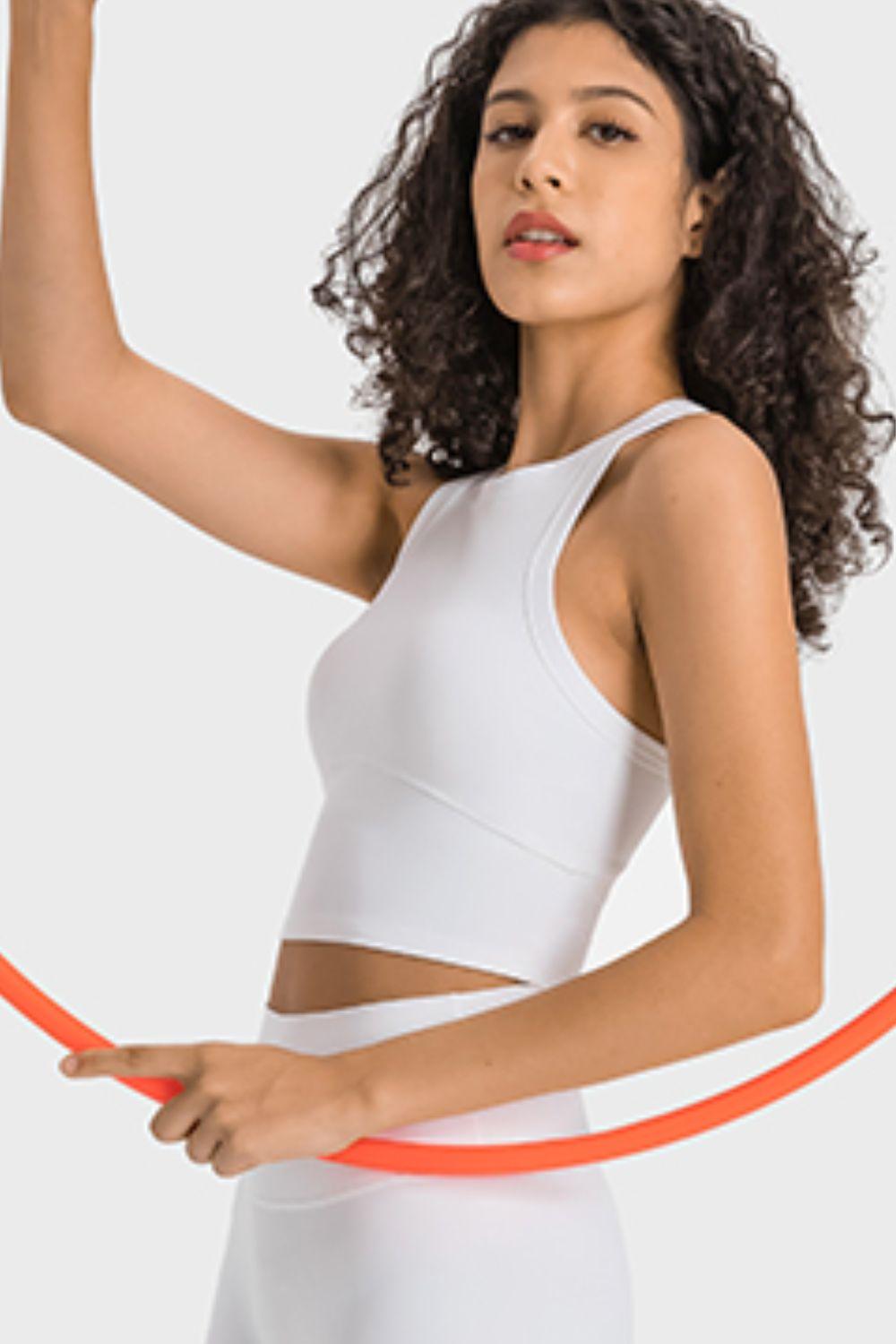 Millennia Racerback Cropped Sports Tank - Curated by tt