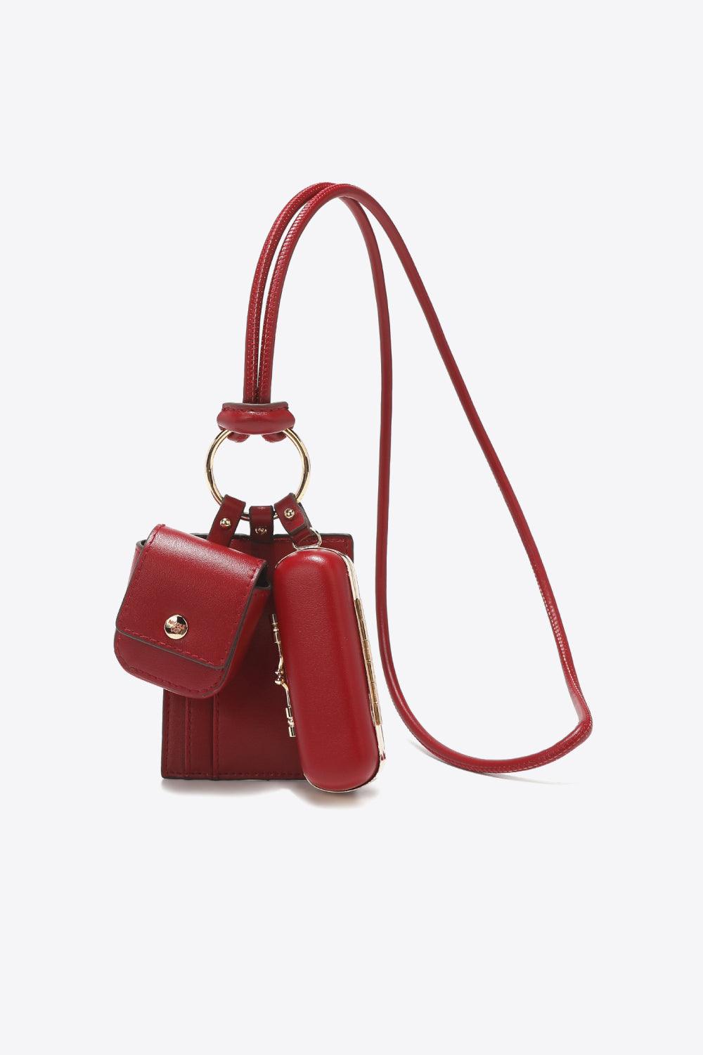 Faux Leather 3-Piece Lanyard Set - Curated by tt