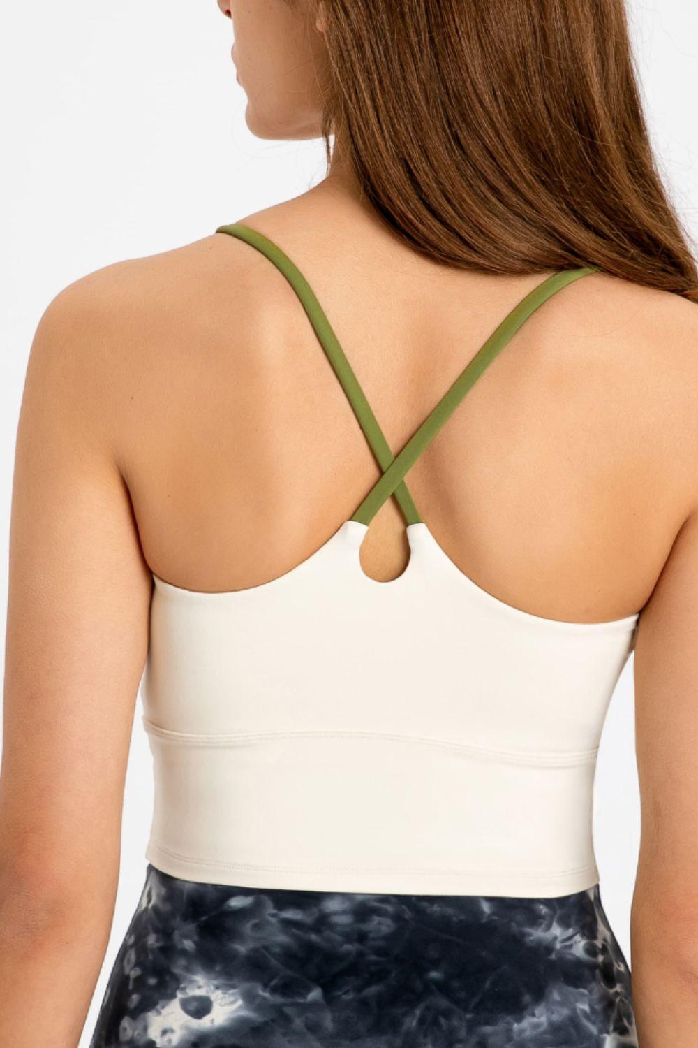 Millennia Crisscross Back Scoop Neck Sports Cami - Curated by tt