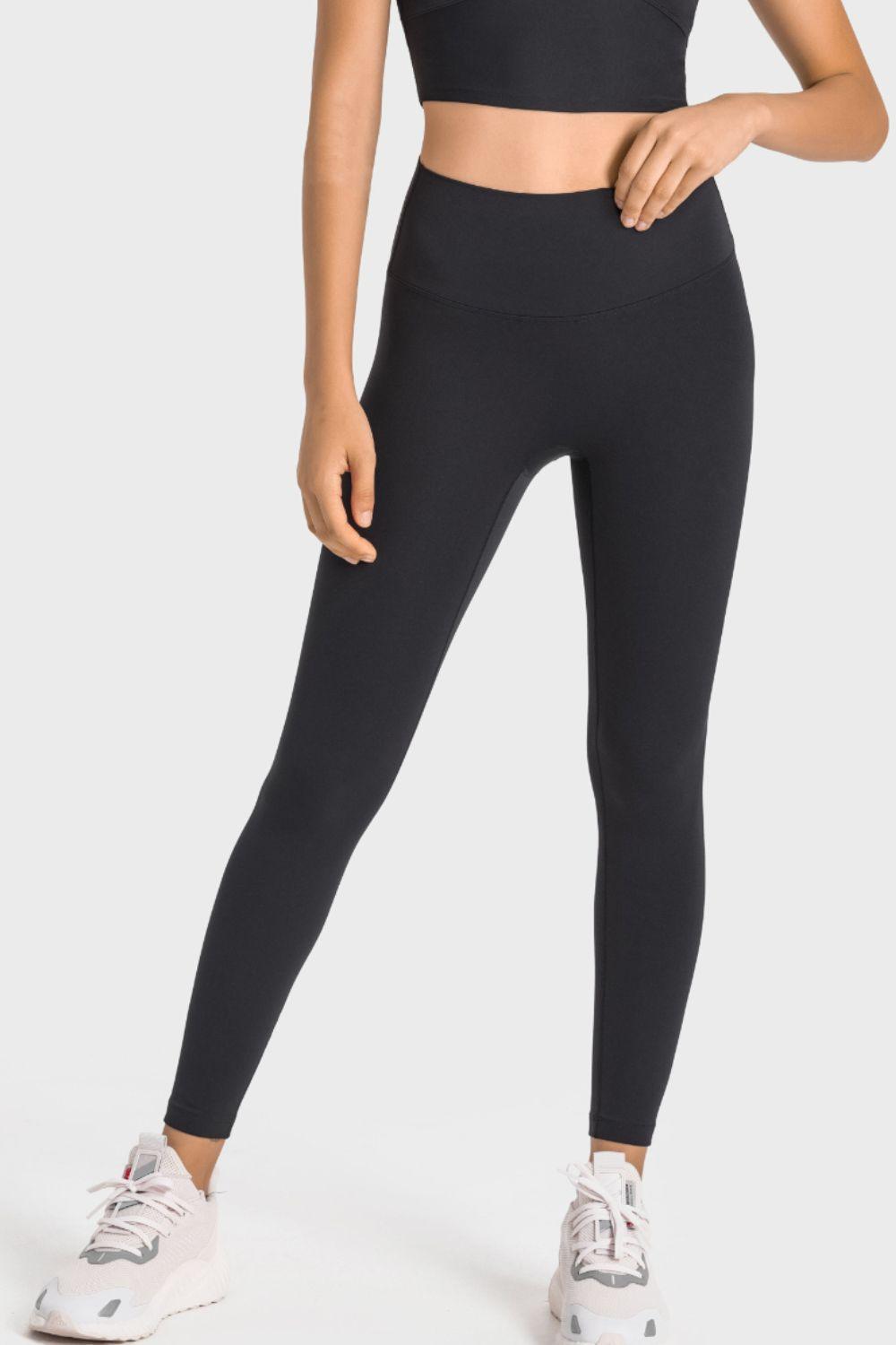 Millennia High-Rise Wide Waistband Yoga Leggings - Curated by tt