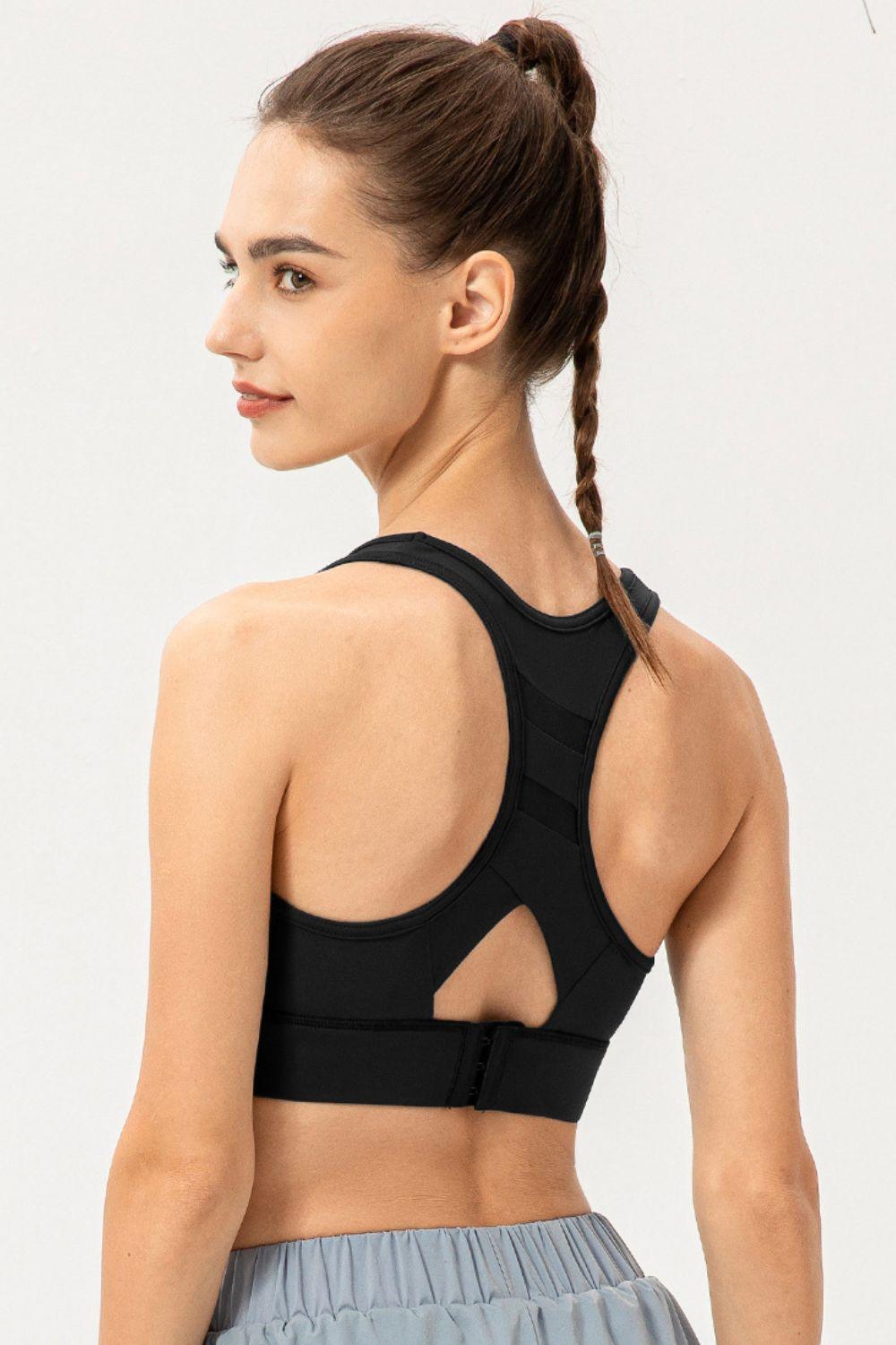 Scoop Neck Long Sports Bra - Curated by tt