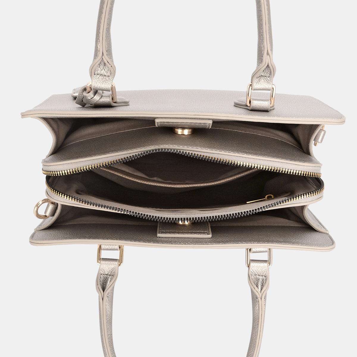 Faux Leather Handbag - Curated by tt