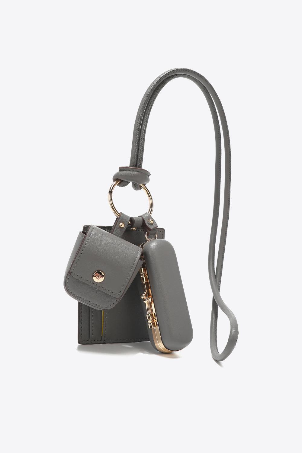 Faux Leather 3-Piece Lanyard Set - Curated by tt