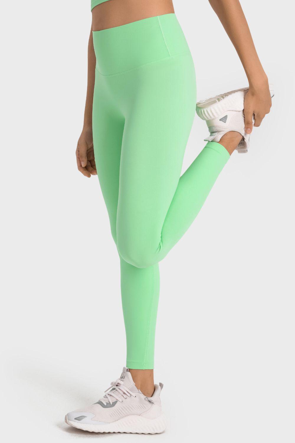 Millennia High-Rise Wide Waistband Yoga Leggings - Curated by tt