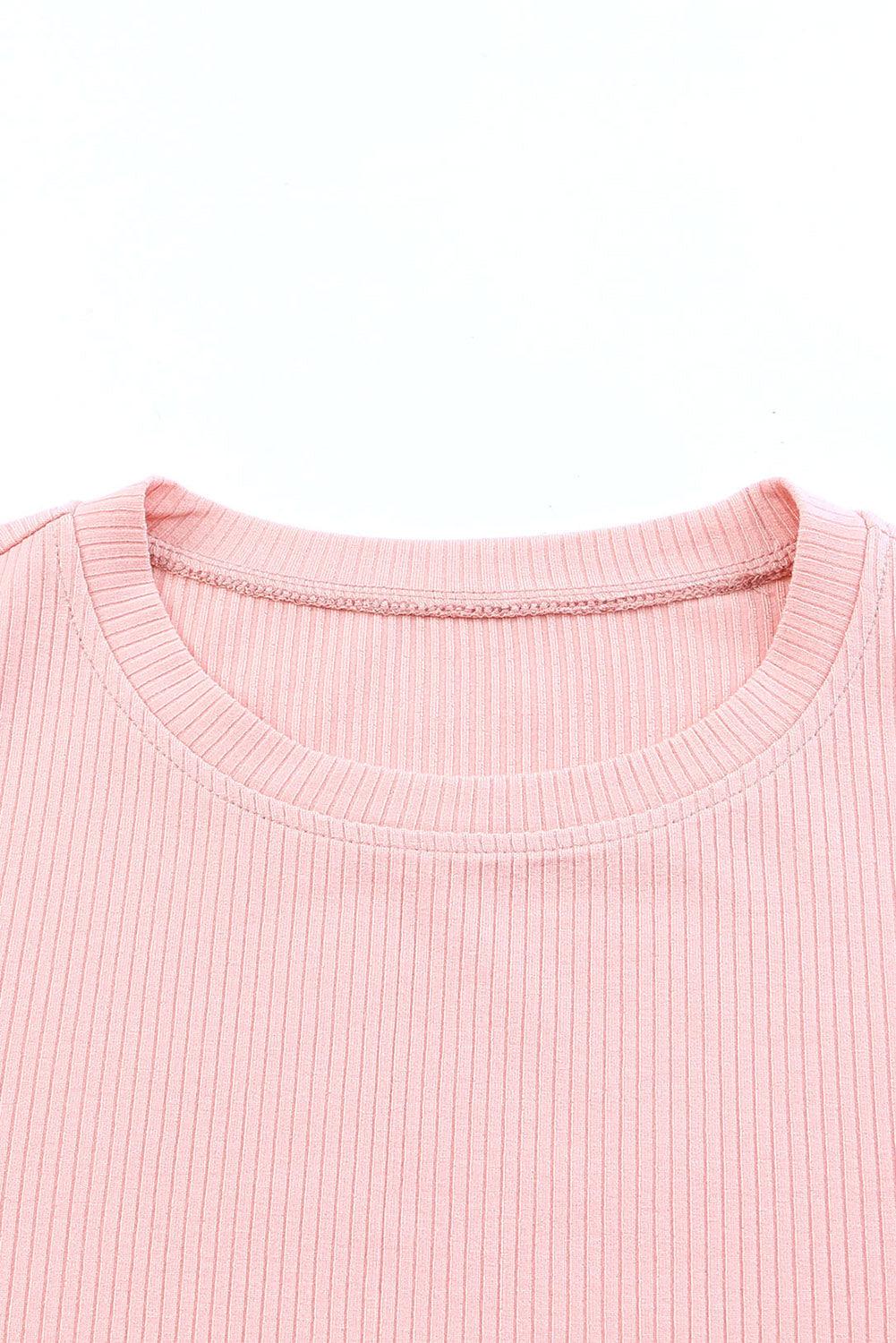 Ruffled Round Neck Cap Sleeve Blouse - Curated by tt