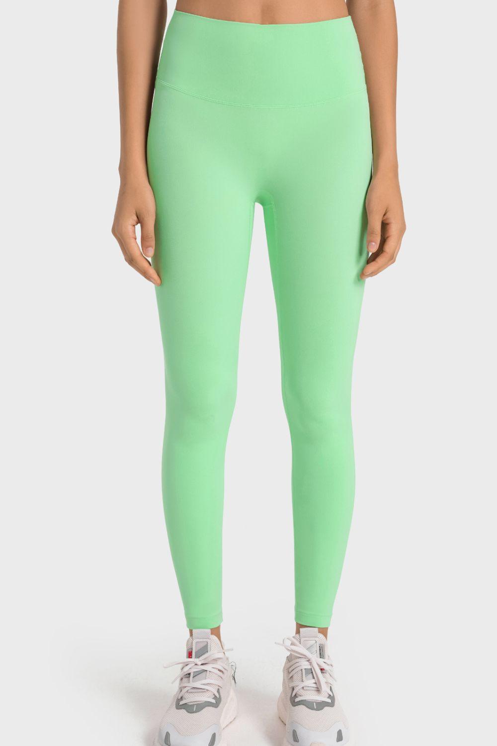 Millennia High-Rise Wide Waistband Yoga Leggings - Curated by tt