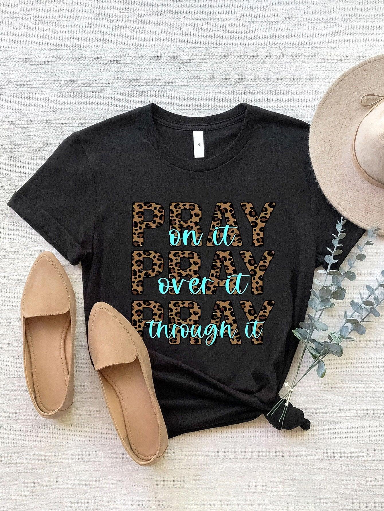 Letter Graphic Round Neck Short Sleeve T-Shirt - Curated by tt