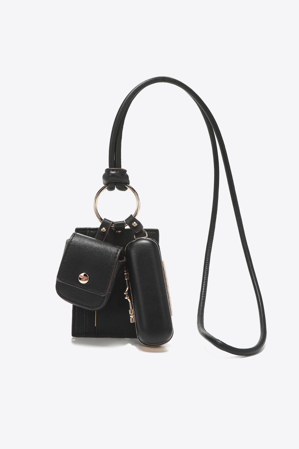 Faux Leather 3-Piece Lanyard Set - Curated by tt