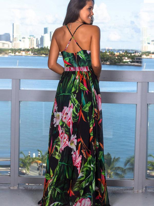 Printed Maxi Dress - Curated by tt