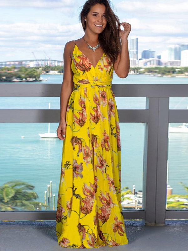 Printed Maxi Dress - Curated by tt