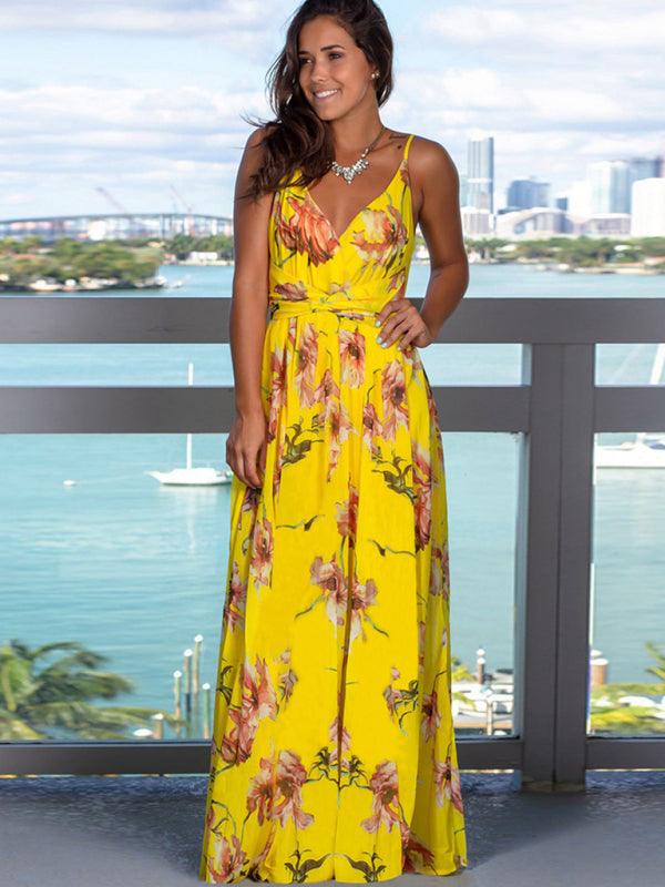 Printed Maxi Dress - Curated by tt