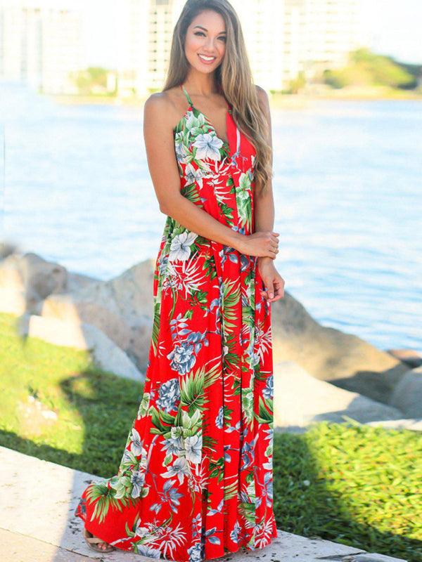 Printed Maxi Dress - Curated by tt