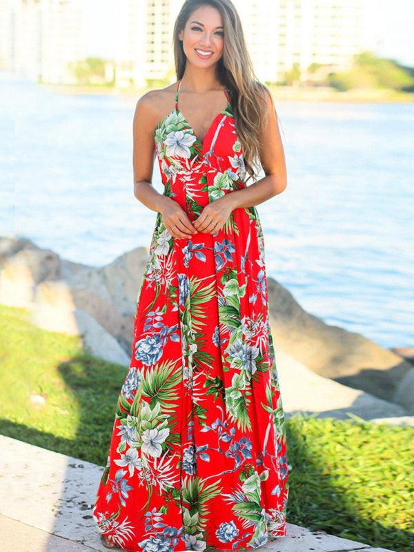 Printed Maxi Dress - Curated by tt