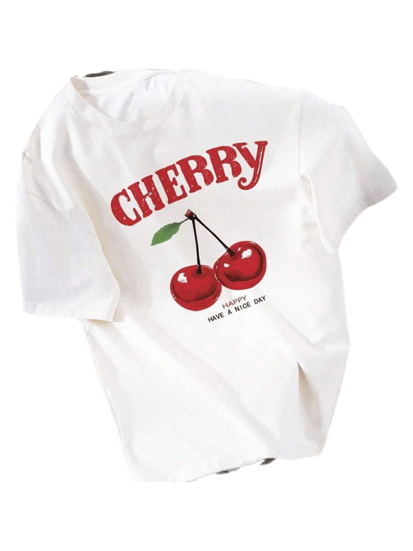 Oversized Cherry Tee - Curated by tt