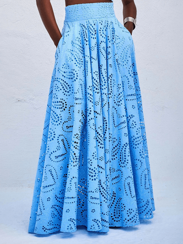 Eyelet Loose Two-piece Set - Curated by tt