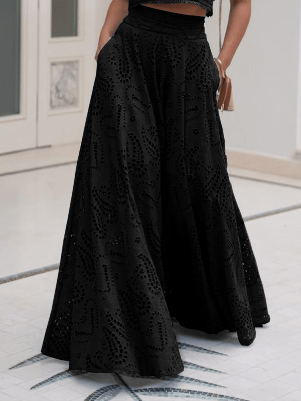 Eyelet Loose Two-piece Set - Curated by tt