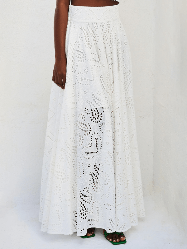 Eyelet Loose Two-piece Set - Curated by tt