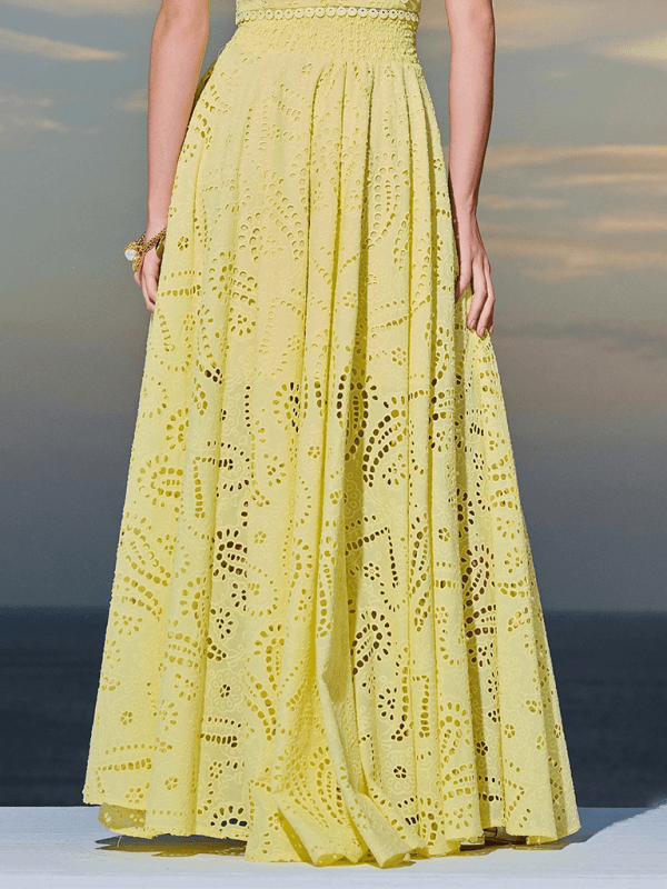 Eyelet Loose Two-piece Set - Curated by tt