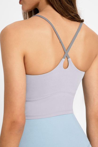 Millennia Crisscross Back Scoop Neck Sports Cami - Curated by tt