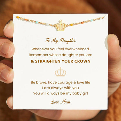 Crown Shape 18K Gold-Plated Bead Bracelet - Curated by tt