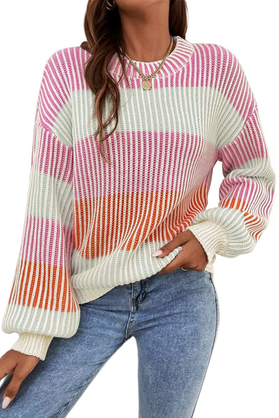 Knit Bubble Sleeve Sweater