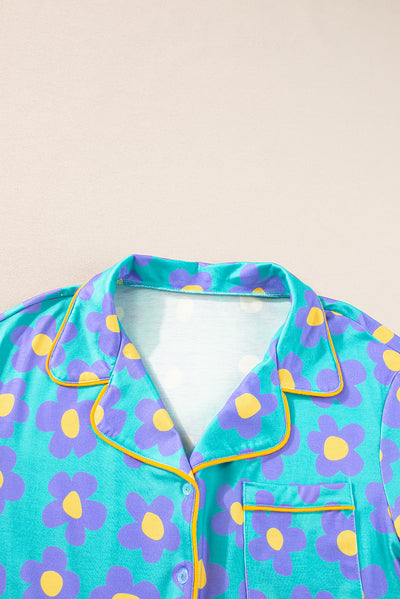 Flower Print Pajamas Set