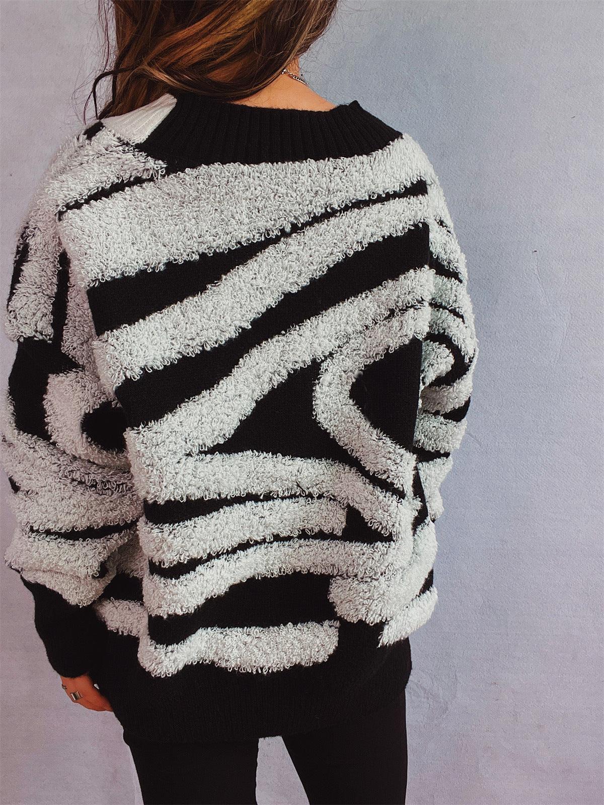 Contrast Button Up Long Sleeve Cardigan - Curated by tt