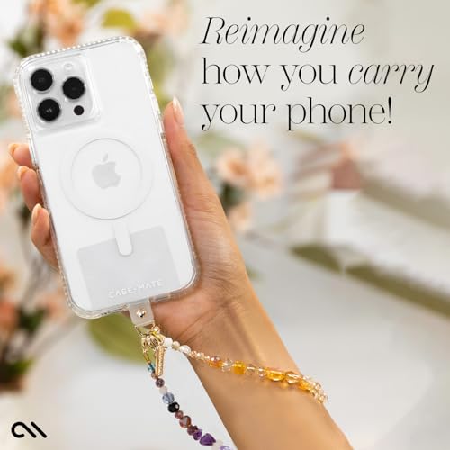 Phone Charm with Beaded Crystals and Pearls