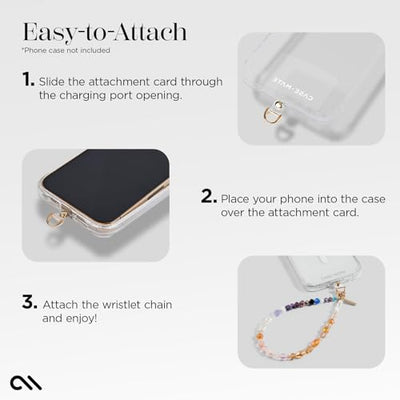 Phone Charm with Beaded Crystals and Pearls