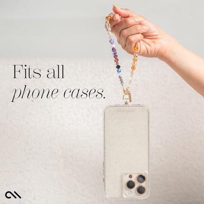 Phone Charm with Beaded Crystals and Pearls