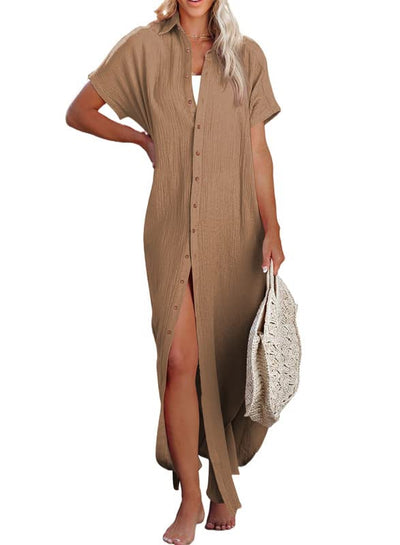 Button Down, Long Kimonos Swimsuit Cover Ups