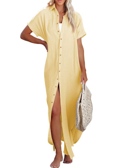 Button Down, Long Kimonos Swimsuit Cover Ups