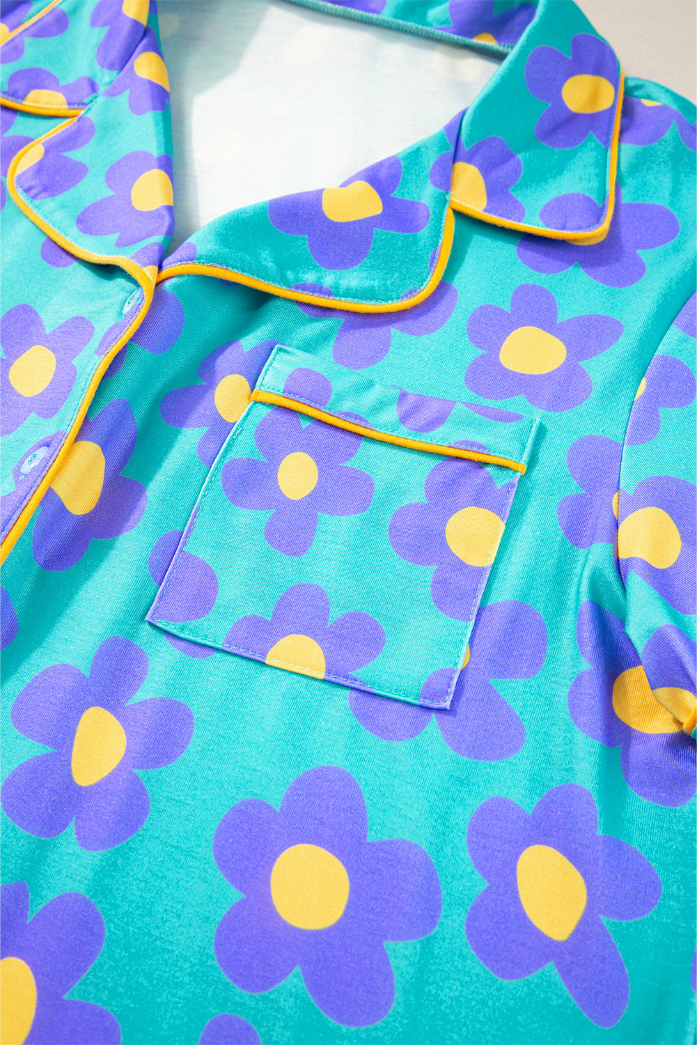 Flower Print Pajamas Set