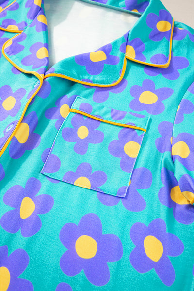 Flower Print Pajamas Set